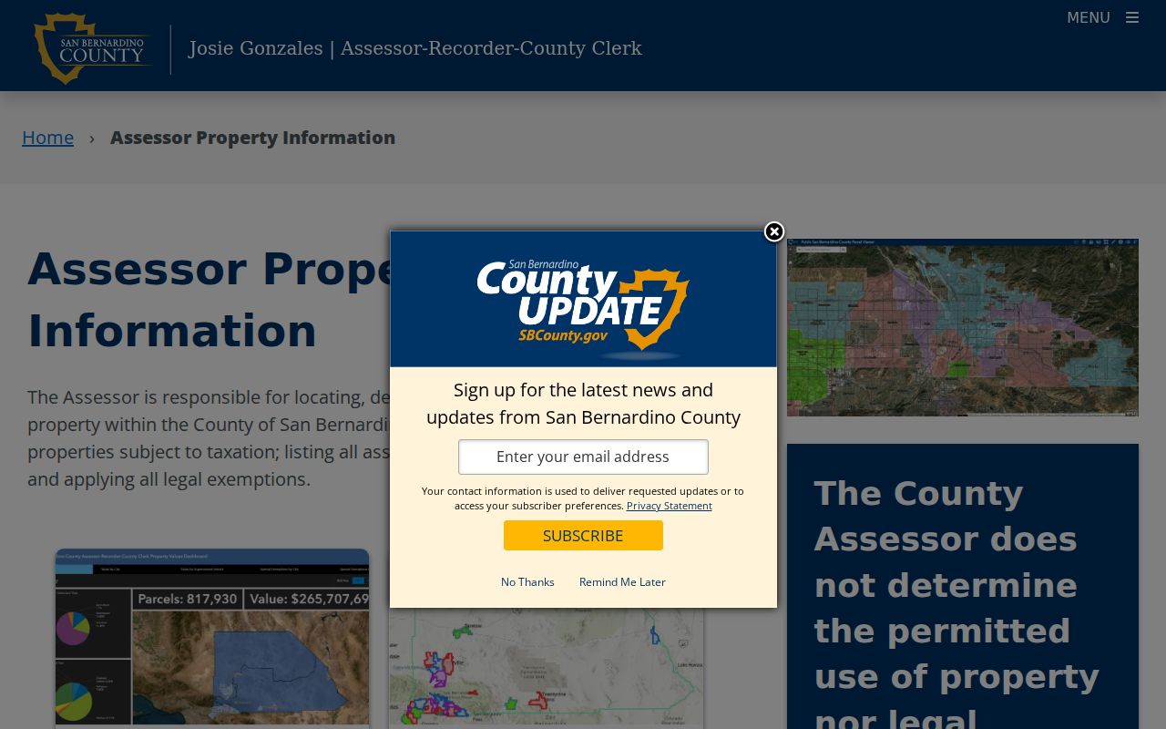 Yucaipa people search assessor property information