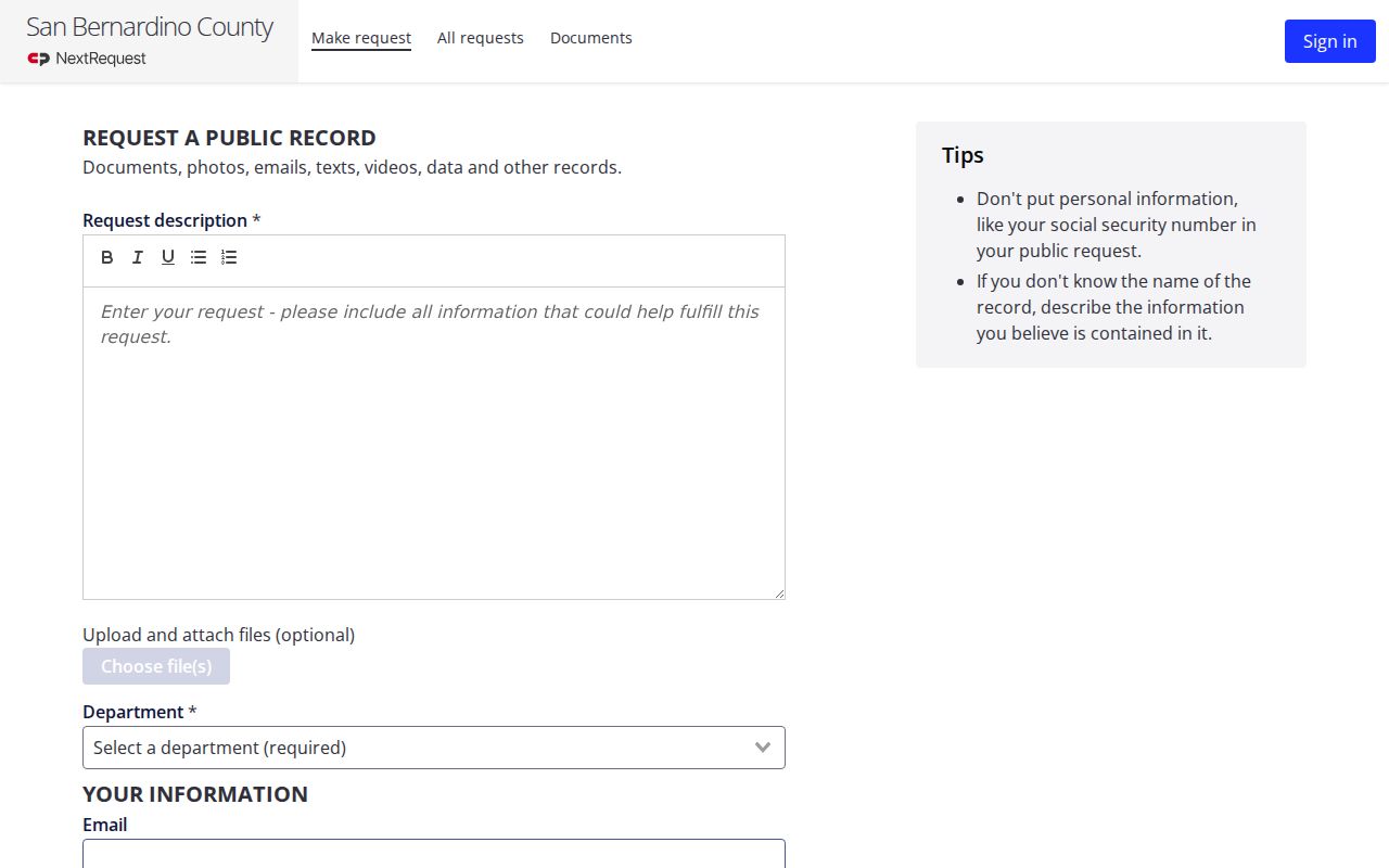 Yucaipa people search county public records request gateway